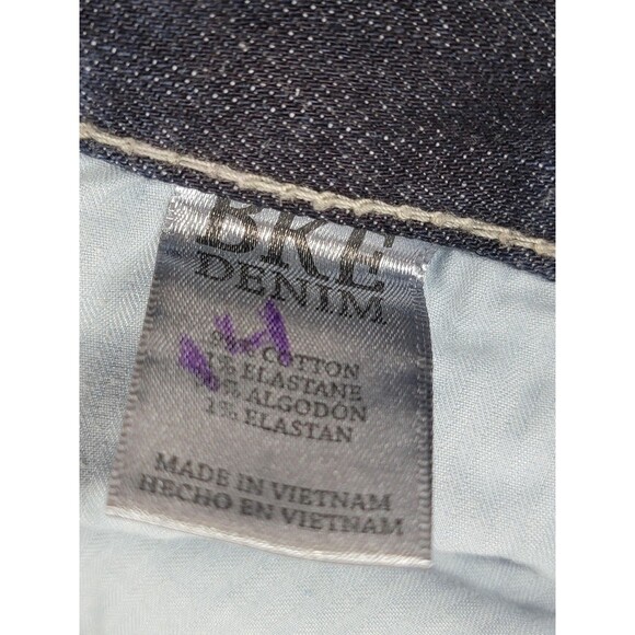 BKE Carter Jeans Mens 36R Blue Dark Wash Relaxed Straight Contrast Stitching - Picture 11 of 14